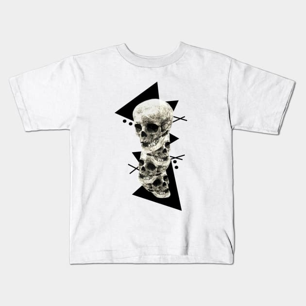 Skulls Tower Kids T-Shirt by MaksciaMind